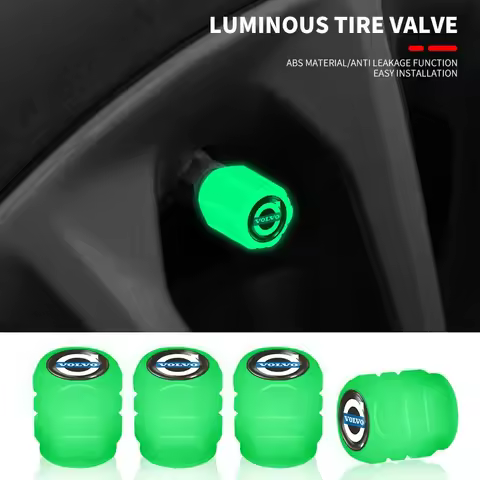 4Pcs Car Luminous Tire Valve Cap Wheel Nozzle Night Glowing Caps For Volvo V60 XC60 XC90 S60 XC40 V4