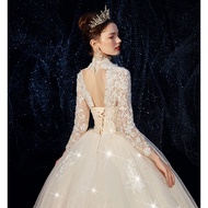 2022 New summer wedding dress simple atmosphere super fairy dream sky show thin princess female