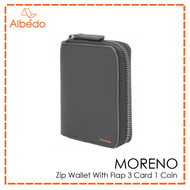 กระเป๋าสตางค์/กระเป๋าใส่เหรียญ/กระเป๋าใส่บัตร ALBEDO ZIP WALLET WITH FLAP 3 CARD 1 COIN รุ่น MORENO - MN01499
