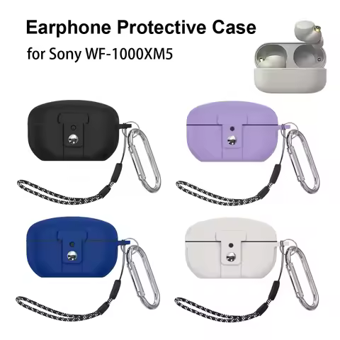 For SONY WF 1000XM5 Case Earphone Cases Silicone Protective Cover For Sony WF-1000XM5 Case Shell wit