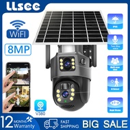 LLSEE V380 Pro Dual Lens Wireless Waterproof Tracking Bidirectional Call Solar CCTV Camera