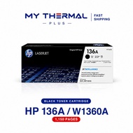 HP 136A / W1360A BLACK LASERJET TONER CARTRIDGE (1,150 PAGES) | FOR PRINTER MODELS : M211dw/ MFP M23