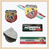 3D Aluminum Abarth Logo For Fiat 500 Italy Abarth 124 125 Scorpion Adhesive Badge Emblem Automotive 