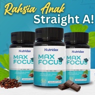 NUTRIDAX MAX FOCUS MAX MINDA BRAIN AND EMOTION SUPPLEMENT ORIGINAL HQ CHOCOLATE FLAVOUR 30TABS