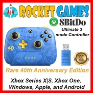 8Bitdo Ultimate 3 mode Gaming Controller Hall Effect Stick Triggers RARE 40th Anniversary Edition fo