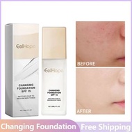 EELHOE Color Changing Liquid Foundation Moisturizing Waterproof No Creasing No Separation Lasting Co