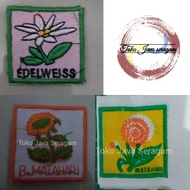 MATAHARI Bet 1 pcs Team Sign Girl's Scout Flower KenangaPRAMUKA B. Sun Seruni B. Asoka Lotus Single 