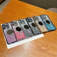 Electroplating Magnetic Makeup Mirror Phone Case Samsung Galaxy S25Ultra S23 S24 Ultra S24 S25 Plus 