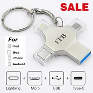 4in 1 OTG USB Flash Drive 16GB 32GB Pendrive 64GB Type-C USB Stick 128GB 256GB Memory Stick For Phon
