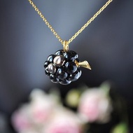 Blackberry pendant Raspberry necklace Glass fruit necklace Unique jewelry gift