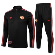 2025 Long-sleeved Half-length Training Suit - Red/Black Top & Long Pants Set S-XXL 1：1 W8ZL