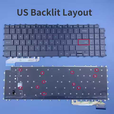 US Brazil Korean GR Backlit Keyboard For Samsung Galaxy Book Pro 950QDB 950QED 930QED 950XED 930QDB 