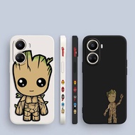 Cartoon Marvel Baby Groot Side Printed Liquid Silicon Phone Case For HUAWEI NOVA Y70 10 9 8 7 6 5 4 3 S I Z SE P40 P20 Mate 30 HONOR 50 Play 5 X20 P Smart Pro Plus Lite 5G