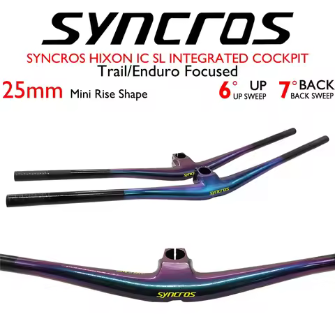 SYNCROS Hixon IC SL MTB Handlebar Carbon Integrated Cockpit Gradient Color 4°or 5° Rise (15/25mm) Co