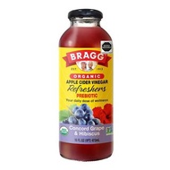 Bragg Organic Apple Cider Vinegar Refresher, Concord Grape &amp; Hibiscus, 16 fl. oz. 有機蘋果醋(葡萄和芙蓉風味) [074305053160]