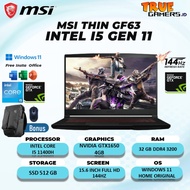 Laptop Gamin Msi Thin Gf63 I5 11400H Ram 32Gb 512Gbssd Gtx1650-4Gb