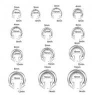 2 1 PC 00/0/2/4/6/8G Spike Horseshoe Nose Ring Stainless Steel Septum Piercings Large Gauge Ear