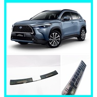 Toyota Corolla Cross 2021 - 2023 (BLACK CHROME) INNER REAR BUMPER GUARD TRUNK PROTECTOR STAINLESS ST