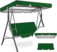Outdoor Swing Canopy Replacement Cover & Swing Cushion Cover 3 Seater, Waterproof Garden Seater Sun