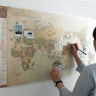Travel World Map LE-25/ decorating world Map / World Travel / interior accessories / Travel / Dream / Action