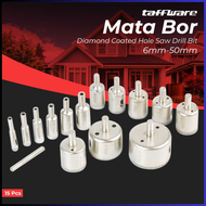 TERLARIS Taffware Mata Bor Diamond Coated Hole Saw Drill Bit 6mm-50mm 15 PCS - Mata Bor Multifungsi