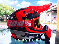 Helm JPX Cross Fox1 X31 Thirty One Red Fluo Orange + Kacamata Goggle Google 100% Persen