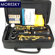 WK- Bb Clarinet Lacquer/Nickel-Plated Gold 17 Keys Sib Klarnet Black Clarinete E111
