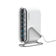 MOMAX - [線上首發 - 水系列] 120W 六輸出 4位USB-C & 2位USB-A 桌面充電器 1-Charge Flow+ UM55
