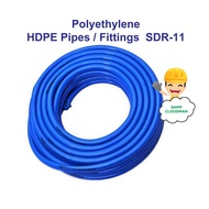 Polyethylene HDPE Blue Pipes 1/2 or 3/4 per Meter SDR-11 PE Hose Pipe 1 Meter Nawasa Hose Pipe