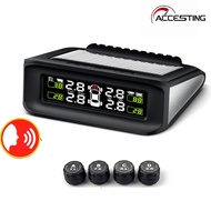 NEW Tire Pressure Sensor Premium - Solar Recharging battery LCD color display Smart