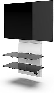 Meliconi Ghost Design 3500 Rotation White Matt Wall Mount for TVs from 32 to 65 Inches / 32 to 65 In