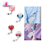 [Dynwave2] Badge Reel Holder Key Reel Novelty Portable ID Clip Reel Retractable Holder for