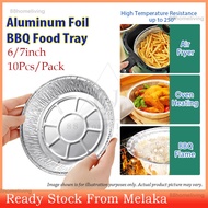 BBQ Food Tray Disposable Aluminum Foil Plates Round Tin Foil Pie Pans for Air Fryers Oven Baking Storage Roasting