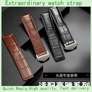 Apply To TAG HEUER CARRERA HERITAGE, OMEGA, ROLEX, Cowhide Leather Men's Watch Strap