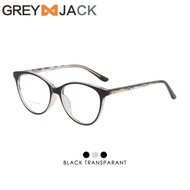 Grey Jack Frame Kacamata Model Cat Eye Series Bahan TR90 Ringan Fashion Wanita Bisa Minus Antiradias