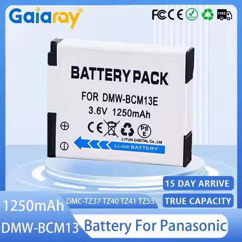 DMW-BCM13 DMW-BCM13E Camera Battery 1250mAh Battery for Panasonic DMC-TZ37 TZ40 TZ41 TZ55 TZ56 TZ57 