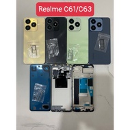 Realme C61/ C63 ZIN NEW Case Set (, plastic keys, orange glass)