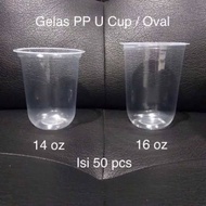 Oval cup oval glass/ u cup size 14 oz & 16 oz (7 gr).
