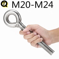 304 Stainless Steel Sheep Eye Screw Lamp Hook Screw M20M22M24 Closed Hook Ring Ring Screw