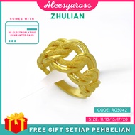 [RG5042] Cincin COCO PASIR ZHULIAN Gold Plated Ring Jewellery Cincin Zhulian Original Zhulian Ring