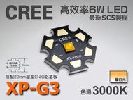 EHE】CREE XP-G3 S3 暖白光3000K 6W 高功率LED。XPG3先進SC5製程，可取代XP-G2