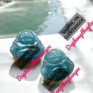 Beautiful blue Maitreya pendant with flying flowers