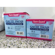 Sureguard Non sterile Gauze pad 4x4x8Ply 100pcs