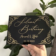 Arcylic Board Pertunangan / Perkahwinan FREE Stand