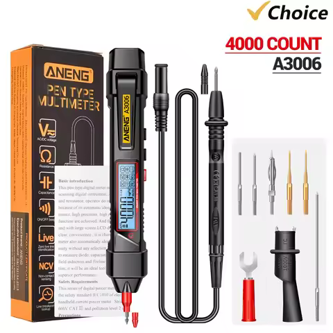ANENG A3006 Pen Type Digital Multimeter 4000 Count AC/DC Voltage Tester Zero Fire Line Detector Resi