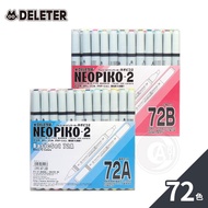 DELETER Japan [NEOPIKO-2] Alcohol Marker 72 Colors A Color Series B Single Box {ART Shop}