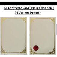 A4 certificate paper 160gsm /  With customize wording