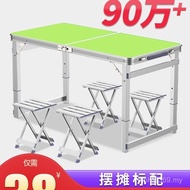 Fold Stall Table Small Table Push Dining Table Chair 5TNE