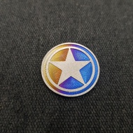 TEM LOGO TITAN NGÔI SAO TRÒN  NHỎ XINH KEO 3M CHẮC CỰC KỲ (100% TITAN)