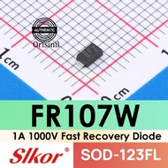 FR107W 1A 1000V Fast Recovery Diode FR107 SOD-123FL SlkorF7